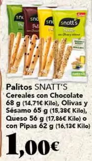 snatt's - Palitos Cereales Con Chocolate