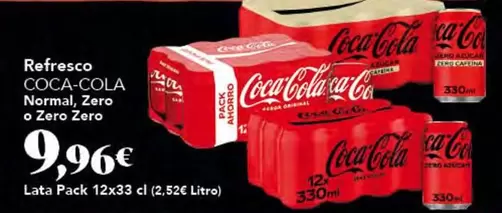 Coca-Cola - Refresco Normal, Zero O Zero Zero