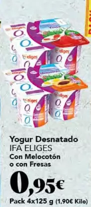 Ifa Eliges - Yogur Desnatado Con Melocoton O Con Fresas