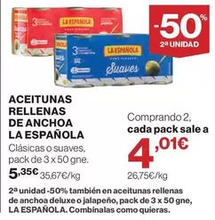 La Española - Aceitunas Rellenas De Anchoa
