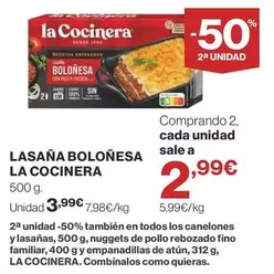 La Cocinera - Lasana Bolonesa