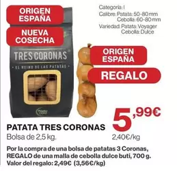 origen - Patata Tres Coronas
