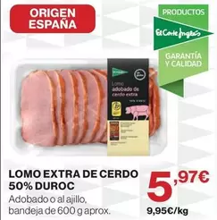 El Corte Inglés - Lomo Extra De Cerdo 50% Duroc
