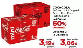 Coca-Cola - Refresco Mini Original, Zero O Zero-zero