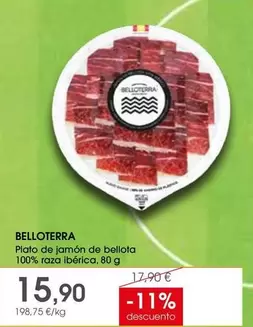 Belloterra - Plato De Jamón De Bellota 100% Raza Ibérica