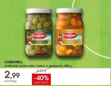 Carbonell - Aceitunas verdes estilo casero o gazpacha