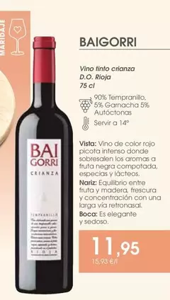 Baigorri - Vino Tinto Crianza D.o. Rioja