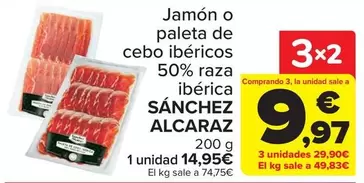 Sánchez Alcaraz - Jamón O Paleta De Cebo Ibéricos 50% Raza Ibérica
