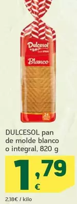 Dulcesol - Pan De Molde Blanco O Integral