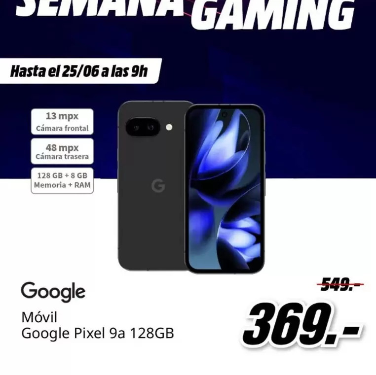 Google - Móvil Pixel 9a 128gb