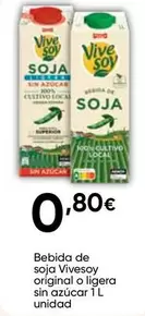 ViveSoy - Bebida De Soja Original O Ligera Sin Azúcar