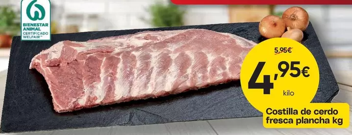 Costilla De Cerdo Fresca Plancha