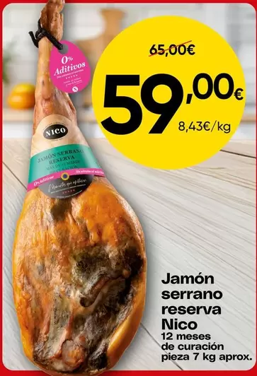 Nico - Jamón Serrano Reserva