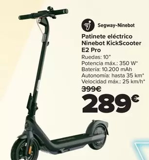 Segway Ninebot - Patinete Electrico Ninebot Kickscooter E2 Pro