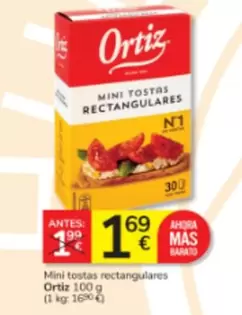 Ortiz - Mini Tostas Rectangulares