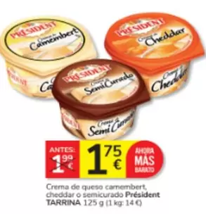 Président - Crema De Queso Camembert, Cheddar O Semicurado