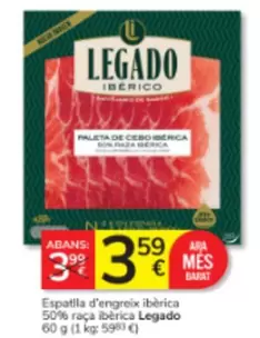legado - Espatlla D'engreix Ibèrica 50% Raca Ibèrica