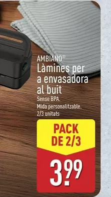 Ambiano - Lamines Per A Envasadora Al Buit