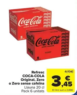 Coca-Cola - Refresc Original, Zero O Zero Sense Cafeïna