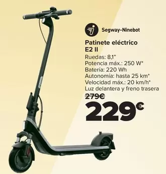 Segway Ninebot - Patinete Electrico E2 II