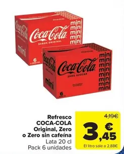 Coca-Cola - Refresco Original, Zero O Zero Sin Cafeina