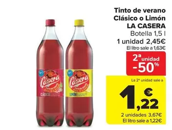 La Casera - Tinto De Verano Clasico O Limón
