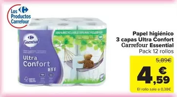 carrefour - Papel Higiénico 3 Capas Ultra Confort