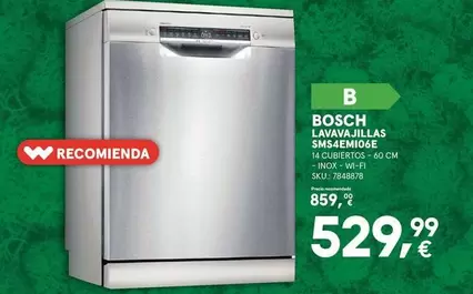 Bosch - Lavavajillas Inalambioge