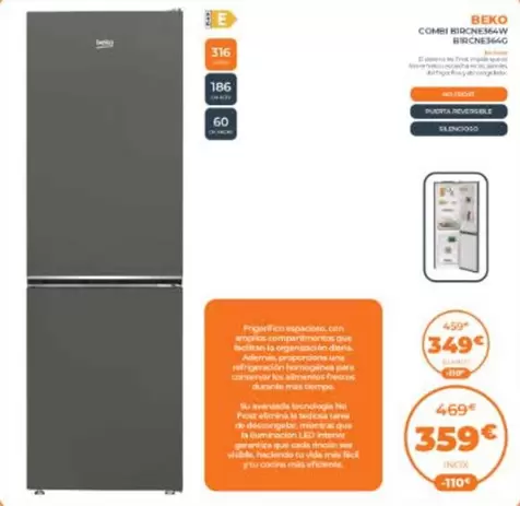 Beko - Combi B1RCNE364W/B1RCNE364G