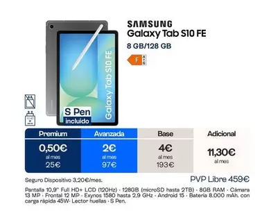 Samsung - Galaxy Tab S10 FE