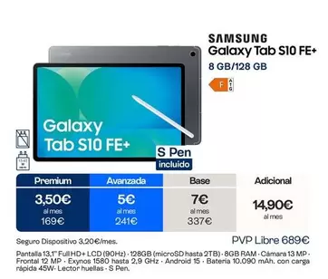 Samsung - Galaxy Tab S10 FE+