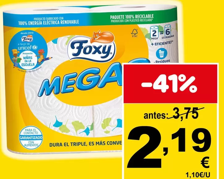 Foxy - Paquete 100% Reciclable