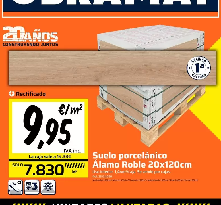 Juntos - Suelo Porcelanico Alamo Roble
