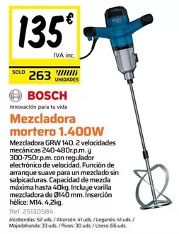 Bosch - Mezcladora GRW 140.0