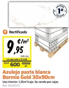 Solo - Azulejo Pasta Blanca Gold