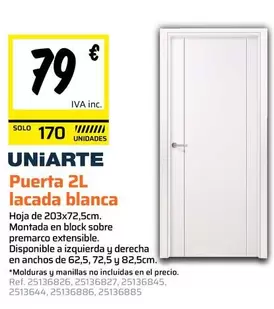 uniarte - Puerta 2 L Lacada Blanca