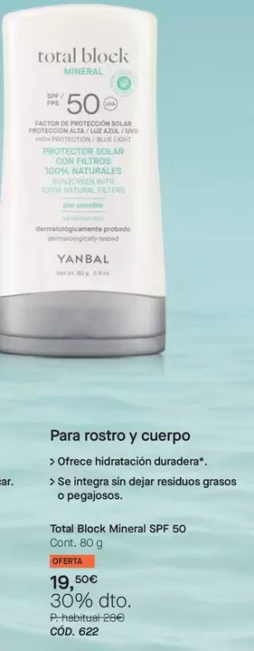 Yanbal - Total Block Mineral SPF 50