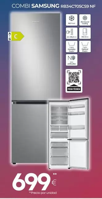 Samsung - Combi Rb34c7sbs3n-l