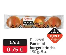 Dulcesol - Pan Mini Burger Brioche