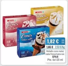 Spar - Helado Cono Nata/ Nata-Fresa/ Nata-Car.