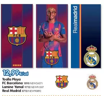 Toalla Playa FC Barcelona, Lamine Yamal, Real Madrid