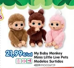 My Baby Monkey Minis Little Live Pets