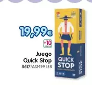 Juego Quick Stop