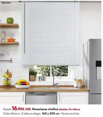 VENECIANA VINILO BLANCO - 75X160CM