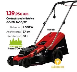 Einhell - Cortacésped Eléctrico GC-EM 1600/37
