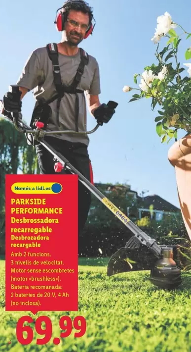 Parkside Performance - Desbrozadora Recargable