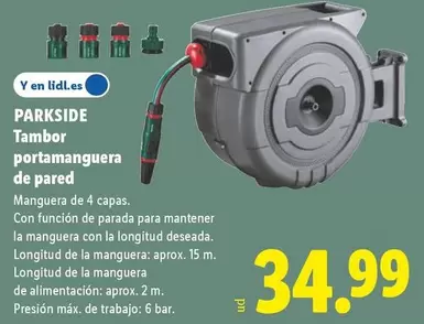 Parkside - Tambor Portamanguera De Pared 