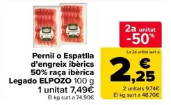 Legado ElPozo - Pernil O Espatlla D'engreix Ibèrics 50% Raca Ibèrica