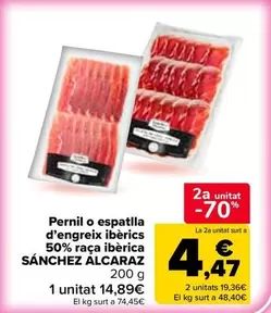 Sánchez Alcaraz - Pernil O Espatlla D'engreix Iberics 50% Raca Iberica