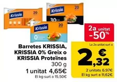 Krissia - Barretes, 0% Greix O Proteines